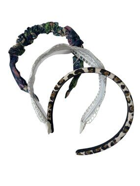 Zara Girls Headbands Set of 3 Floral, Leopard & Lace